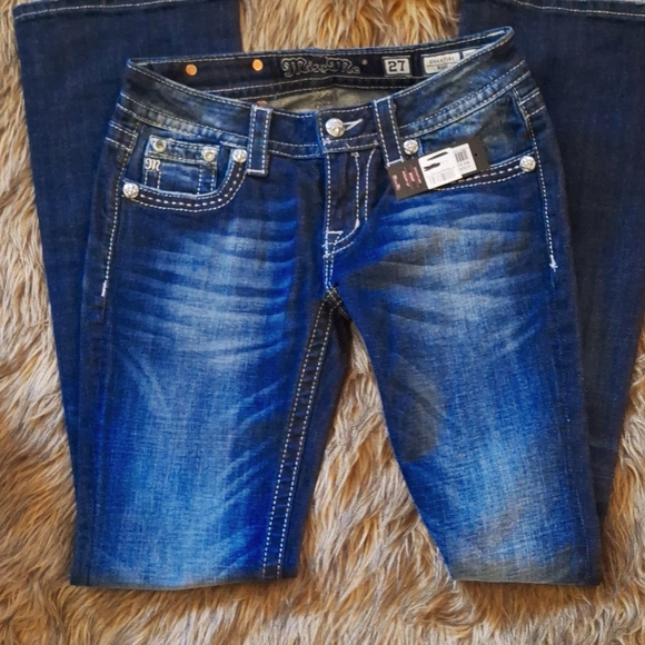 Miss Me Jean's NWT, Rare Cowhide pockets. 27x34" Never had altered, all original - Picture 1 of 7